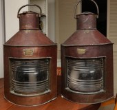 A PAIR LARGE COPPER PORT AND S