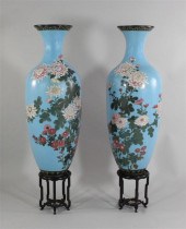 A pair large Japanese cloisonn