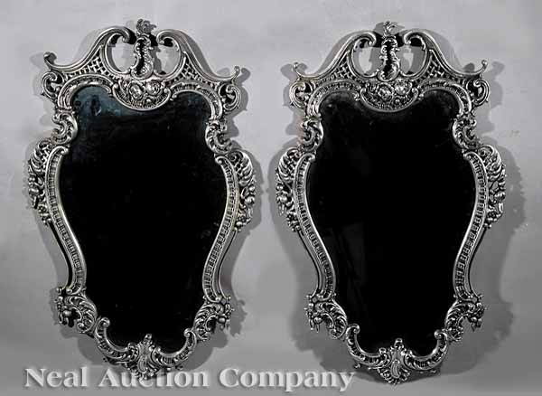 A Pair Louis XV-Style Silvered