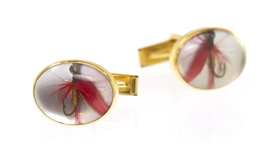 A Pair of 14 Karat Yellow Gold