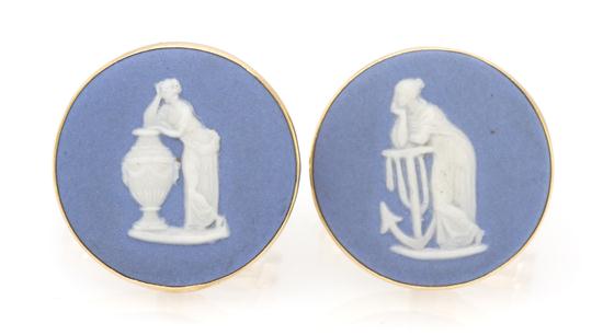 A Pair of 14 Karat Yellow Gold
