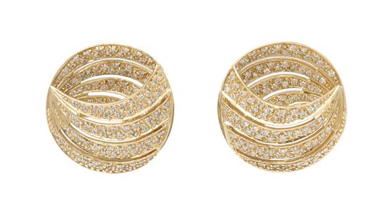 A Pair of 14 Karat Yellow Gold