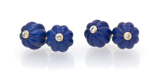 A Pair of 14 Karat Yellow Gold