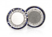A Pair of 14 Karat White Gold