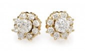 A Pair of 14 Karat Yellow Gold