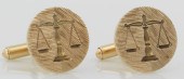A Pair of 14k Gold Scales of J