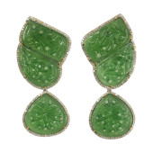 A PAIR OF 14K GOLD AND SILVER