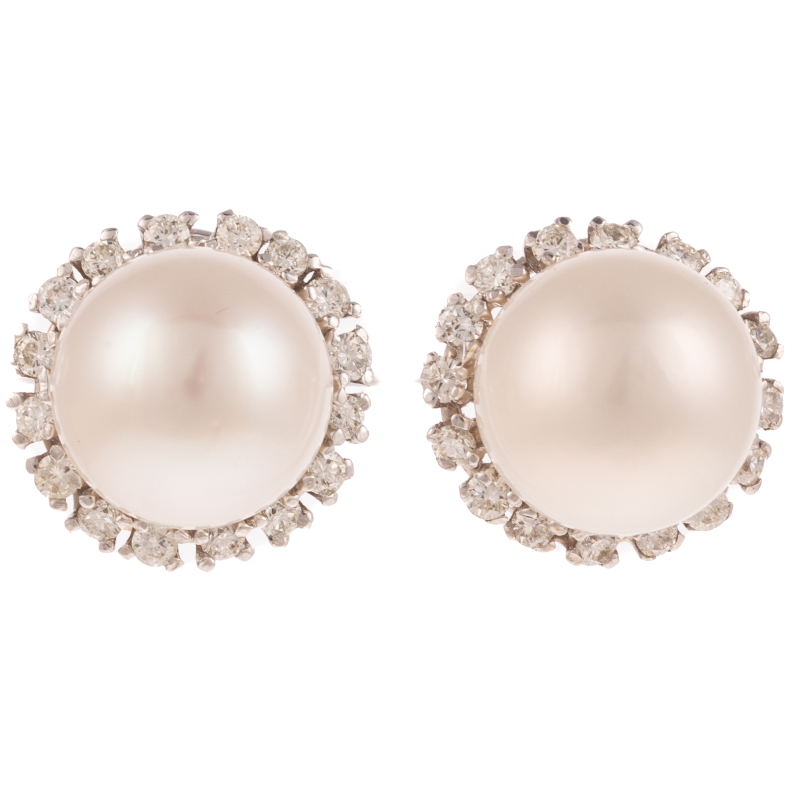 A PAIR OF 14K SOUTH SEA PEARL &