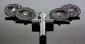 A pair of 15ct gold mounted ca