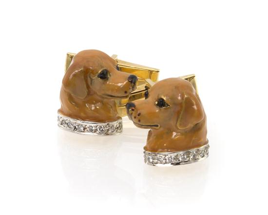 A Pair of 18 Karat Yellow Gold