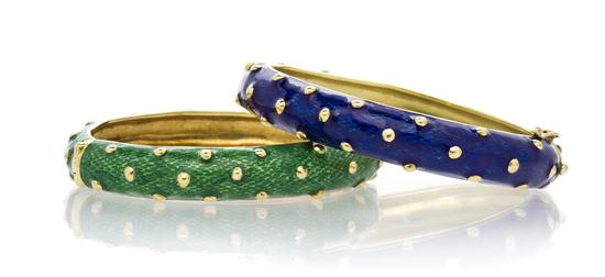 A Pair of 18 Karat Yellow Gold
