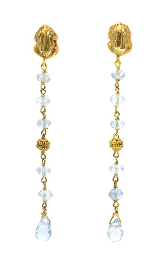 A Pair of 18 Karat Yellow Gold