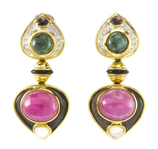 A Pair of 18 Karat Yellow Gold