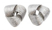 A PAIR OF 18 KARAT WHITE GOLD