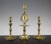 A pair of 18th century brass c