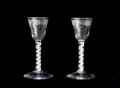 A pair of 18th Century engraved air
