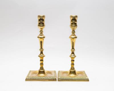 A pair of 18th Century brass