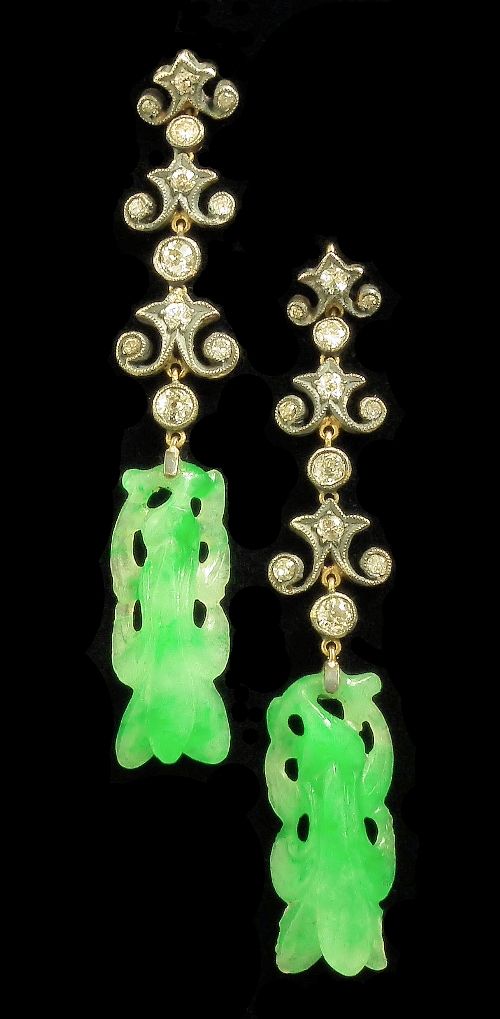 A pair of 1920s gold and silvery
