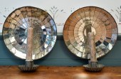 A pair of 19th C. mirrored bac