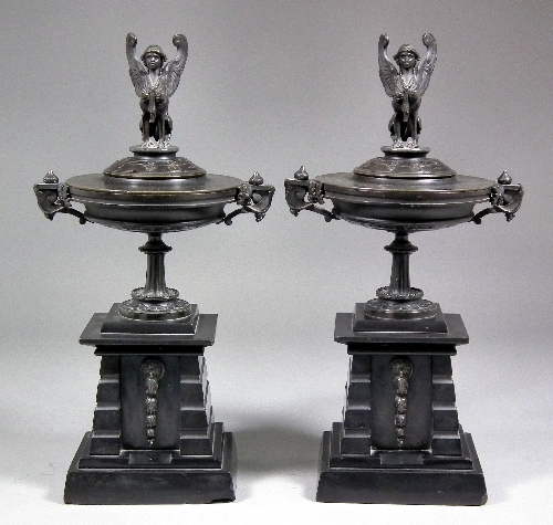 A pair of 19th Century black