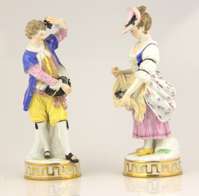 A pair of 19th Century Meissen