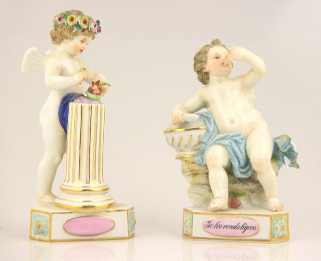 A pair of 19th Century Meissen