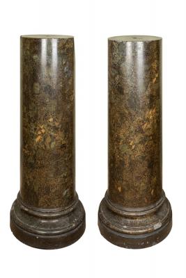A pair of 19th Century scagliola
