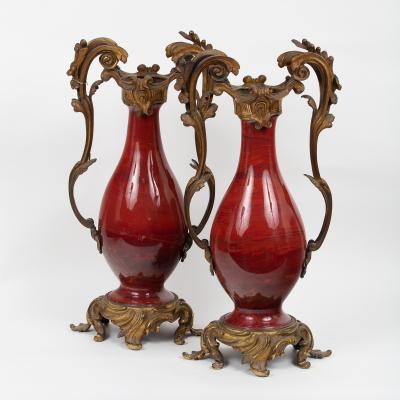 A pair of 19th Century gilt metal