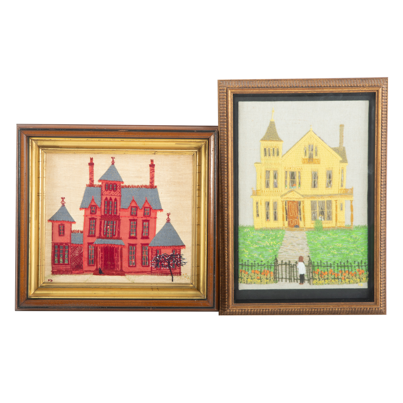 A PAIR OF 19TH CENTURY NEEDLEWORKS,