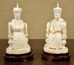 A pair of 20th C. Chinese carved