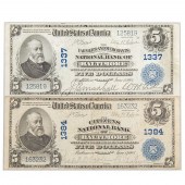 A PAIR OF $5PB 1902 FROM BALTI