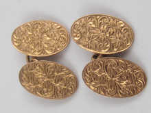 A pair of 9 ct gold cufflinks