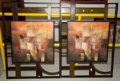 A PAIR OF ABSTRACT GICLEES IN