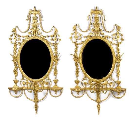 A Pair of Adam Style Giltwood