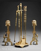 A Pair of Aesthetic Brass Figu