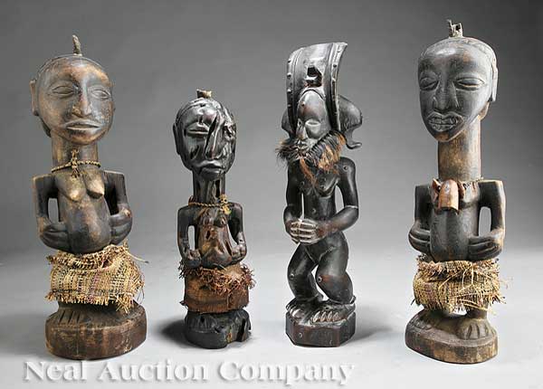 A Pair of African Carved Wood