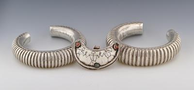 A Pair of Akha Tribe Silver Cuffs
