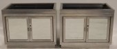 A PAIR OF ALAN MOSS MIRRORED C