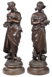 A PAIR OF ALLEGORICAL SCULPTUR