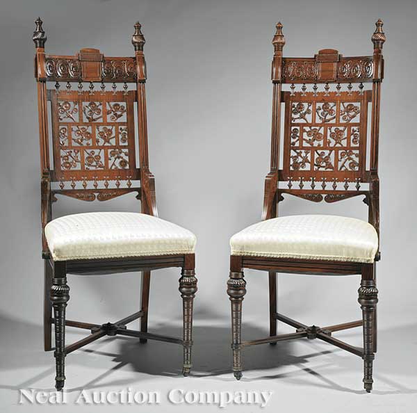 A Pair of American Aesthetic Carved