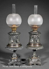 A Pair of American Brass and P