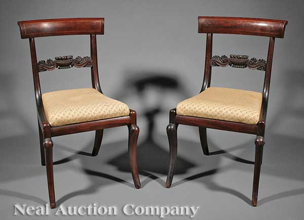 A Pair of American Classical Inlaid