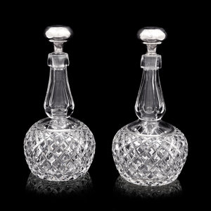 A Pair of American Cut Glass