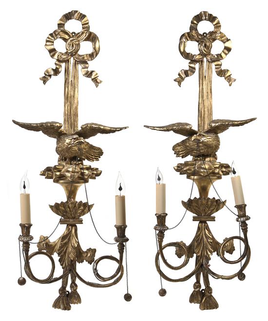 A Pair of American Federal Giltwood
