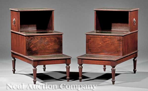 A Pair of American Mahogany and