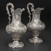 A Pair of American Repousse Si