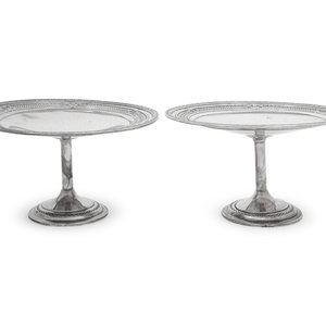 A Pair of American Silver Tazze