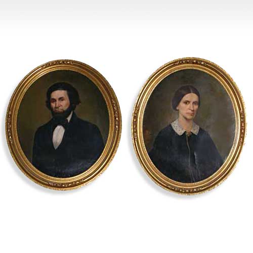 A Pair of American Victorian Oil on