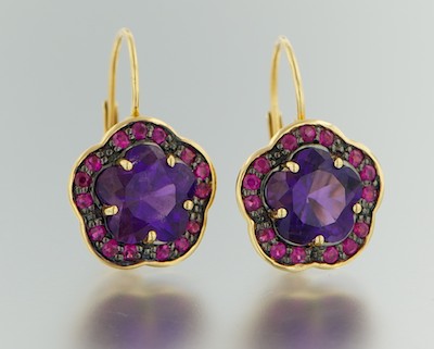 A Pair of Amethyst and Ruby