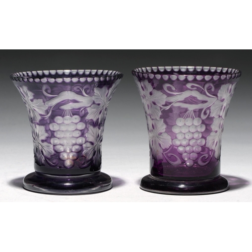 A pair of amethyst cased and